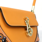 Flower Leather Carving Pattern Handmade Shoulder Bag